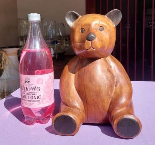 LARGE 30CM HIGH SOLID WOODEN TEDDY BEAR HANDCARVED FROM A SINGLE PIECE OF WOOD WEIGHT 2,6KG