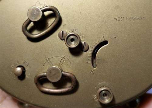 GOLDBUHL 1950S DOUBLE BELL ALARM CLOCK MADE IN WEST GERMANY  BELLS RING BUT WINDUP MECHANISM FAULTY