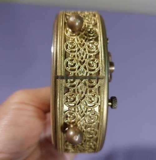GOLDBUHL 1950S DOUBLE BELL ALARM CLOCK MADE IN WEST GERMANY  BELLS RING BUT WINDUP MECHANISM FAULTY