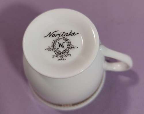FOUR NORITAKE JAPAN 2057 RUSKIN PATTERN CUPS AND SAUCERS