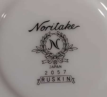 FOUR NORITAKE JAPAN 2057 RUSKIN PATTERN CUPS AND SAUCERS