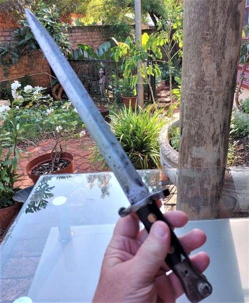 BOER WAR ERA BRITISH LEE METFORD BAYONET MODEL 1888 MKII MADE IN MARCH 1902 (STAMP 3 02 IS DATE)
