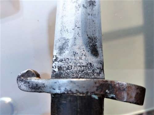 BOER WAR ERA BRITISH LEE METFORD BAYONET MODEL 1888 MKII MADE IN MARCH 1902 (STAMP 3 02 IS DATE)
