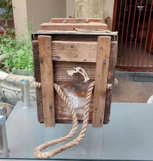 SA ARMY 1950S WOODEN AMMO BOX FOR BROWNING 7.7x56MMR MACHINE GUN BALL BELTED AMMO