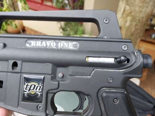 ORIGINAL TPN BRAVO ONE PAINTBALL GUN  TESTED AND WORKING  M16 VIETNAM STYLE RIFLE