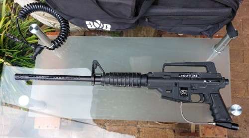 ORIGINAL TPN BRAVO ONE PAINTBALL GUN  TESTED AND WORKING  M16 VIETNAM STYLE RIFLE