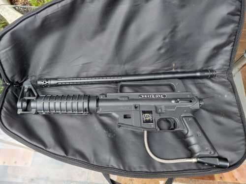 ORIGINAL TPN BRAVO ONE PAINTBALL GUN  TESTED AND WORKING  M16 VIETNAM STYLE RIFLE