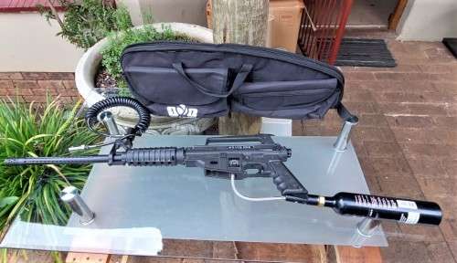 ORIGINAL TPN BRAVO ONE PAINTBALL GUN  TESTED AND WORKING  M16 VIETNAM STYLE RIFLE