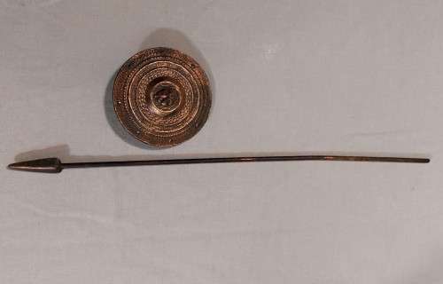 BRONZE VINTAGE LEONIDAS OF SPARTA HELLAS GREEK STATUE WITH REMOVABLE SPEAR AND SHIELD