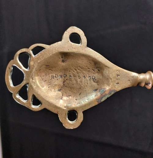 VINTAGE 48CM LONG! BRASS DEVILS FORK, TOASTING FORK, MARSHMELLOW FORK