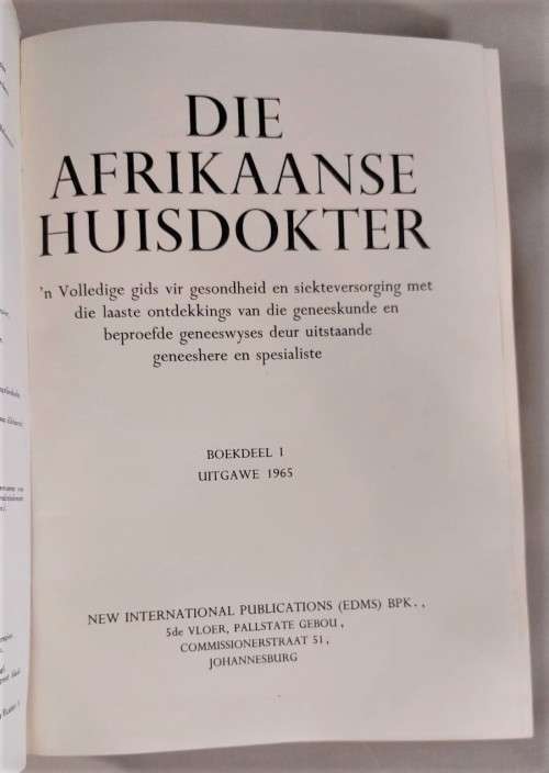 DIE AFRIKAANSE HUISDOKTER  3 BOEKDELE  UITGAWE 1965