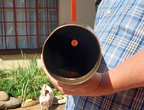 GIGANTIC 73CM HIGH 4 INCH (101MM) CALIBER NAVAL GUN SHELL CASING DATED 1954 NO PRIMER
