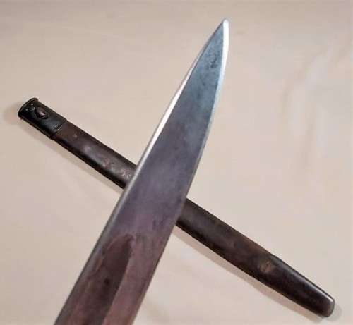 WW1 WILKINSON PALL MALL 1907 PATTERN BAYONET 55CM LONG LEATHER SCABBARD WARTIME PRODUCTION DATE 1915