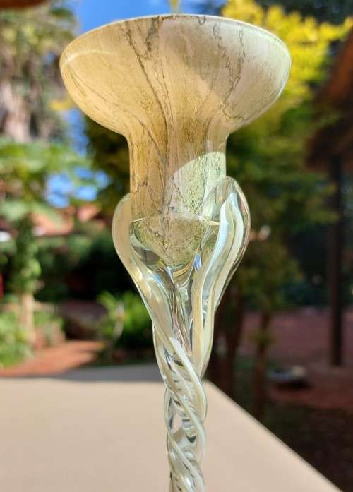 AWESOME PAIR OF KROSNO JOZEFINA POLISH HANDBLOWN TEALIGHT CANDLE HOLDERS
