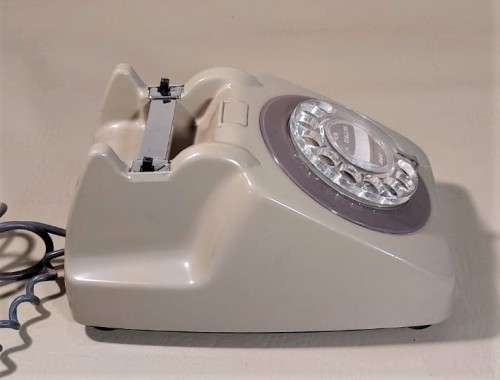 VINTAGE 1970S BRITISH POST OFFICE 746 GENERAL ELECTRIC ROTARY TELEPHONE TWO TONE BROWN AND GREY