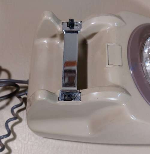 VINTAGE 1970S BRITISH POST OFFICE 746 GENERAL ELECTRIC ROTARY TELEPHONE TWO TONE BROWN AND GREY