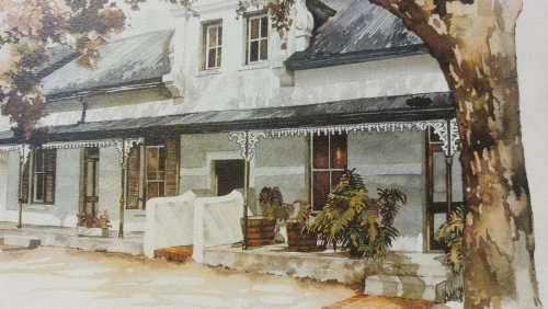 SA MASTER TED HOEFSLOOT (1913  2013) CAPE COTTAGE PRINT  SIZE (45CM W 34CM H) 2ND OF 4 ON AUCTION