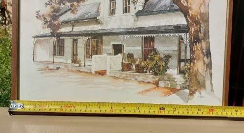 SA MASTER TED HOEFSLOOT (1913  2013) CAPE COTTAGE PRINT  SIZE (45CM W 34CM H) 2ND OF 4 ON AUCTION