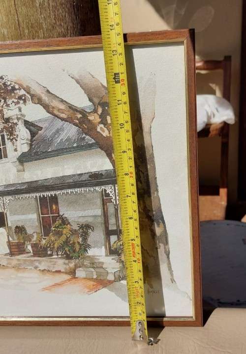 SA MASTER TED HOEFSLOOT (1913  2013) CAPE COTTAGE PRINT  SIZE (45CM W 34CM H) 2ND OF 4 ON AUCTION