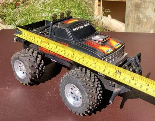 RARE VINTAGE DIGITCON 4x4 TURBO WINCH RC CAR FROM 1991 WORKING HEADLIGHTS NO TRANSMITTER