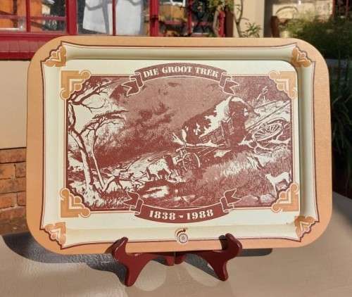 VINTAGE 1980S GROOT TREK 150 YEARS COMMEMORATIVE METAL TRAY