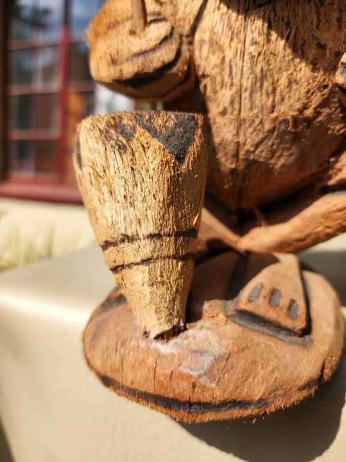 CUTE COCONUT MONKEY PLAYING DRUMS