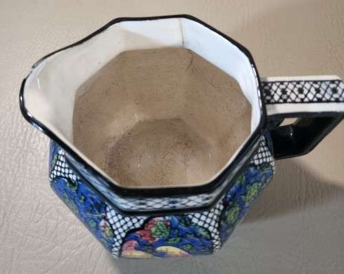 ANTIQUE 100 YEARS OLD ROYAL DOULTON WATER JUG IN THE PERSIAN CHINTZ PARROT BIRDS PATTERN D4031