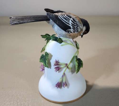 THREE (3) VINTAGE 1980S FRANKLIN MINT PETER BARRETT BISQUE HAND PAINTED PORCELAIN BIRD BELLS
