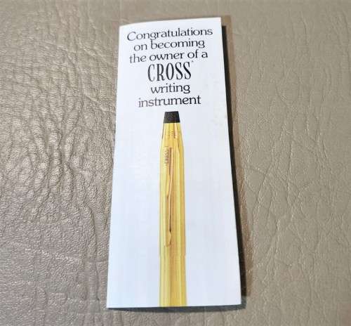 CROSS 1/20 (5%) 10KT ROLLED GOLD CLASSIC CENTURY BALLPOINT PEN - WORKING - THE USA PRESIDENTIAL PEN
