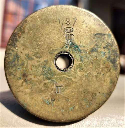 CONFIRMED WW1 ERA EOC (ELSWICK) STAMPED AND POSSIBLY A RARE 1897 ANGLO BOER WAR 45MM BRITISH BRASS