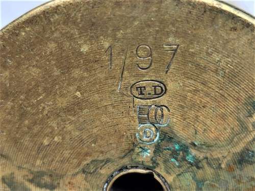 CONFIRMED WW1 ERA EOC (ELSWICK) STAMPED AND POSSIBLY A RARE 1897 ANGLO BOER WAR 45MM BRITISH BRASS