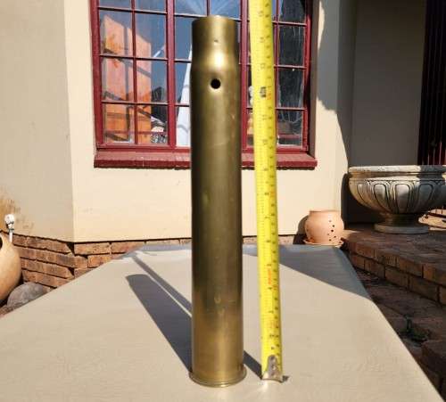CONFIRMED WW1 ERA EOC (ELSWICK) STAMPED AND POSSIBLY A RARE 1897 ANGLO BOER WAR 45MM BRITISH BRASS