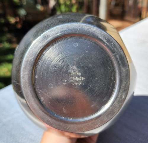 METAWA HOLLAND BELLY SHAPED PEWTER BUD VASE FROM THE 1960S