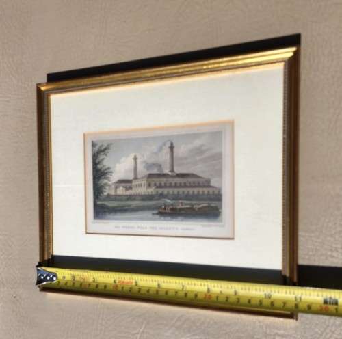 ANTIQUE 1820S SHEPHERD DESIGN AND McCLATCHIE ENGRAVED PRINT WITH SOME HAND COLOURING  GAS WORKS REG