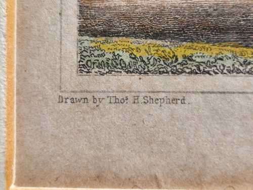 HIGHBURY COLLEGE ANTIQUE 1820S SHEPHERD DESIGN AND DALE ENGRAVING WITH SOME HAND COLOURING
