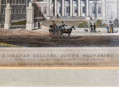 HIGHBURY COLLEGE ANTIQUE 1820S SHEPHERD DESIGN AND DALE ENGRAVING WITH SOME HAND COLOURING