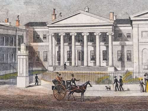 HIGHBURY COLLEGE ANTIQUE 1820S SHEPHERD DESIGN AND DALE ENGRAVING WITH SOME HAND COLOURING