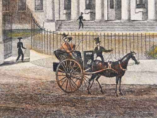 HIGHBURY COLLEGE ANTIQUE 1820S SHEPHERD DESIGN AND DALE ENGRAVING WITH SOME HAND COLOURING