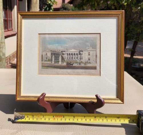 HIGHBURY COLLEGE ANTIQUE 1820S SHEPHERD DESIGN AND DALE ENGRAVING WITH SOME HAND COLOURING