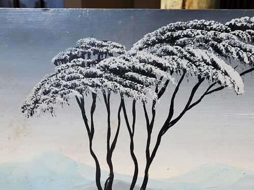 ALFRED MASINGA SA ARTIST ORIGINAL OIL ON BOARD SURREAL RIVER LANDSCAPE