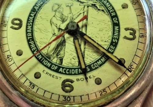 EXTREMELY RARE ERNEST BOREL TRANSVAAL AND ORANGE FREE STATE CHAMBER OF MINES WATCH ISSUED TO A H REX