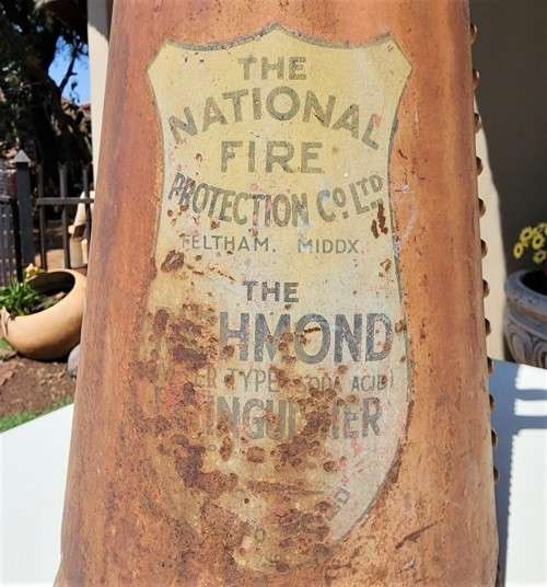 RARE 1951 CONICAL FIRE EXTINGUISHER FELTHAM ENGLAND