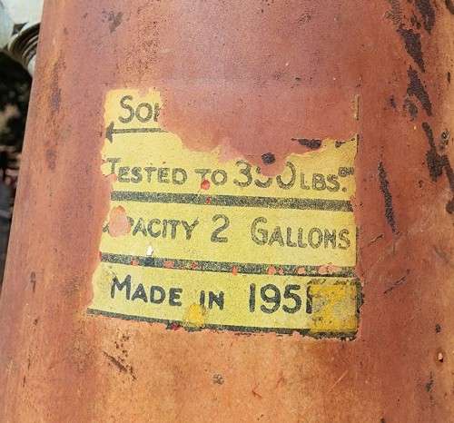 RARE 1951 CONICAL FIRE EXTINGUISHER FELTHAM ENGLAND