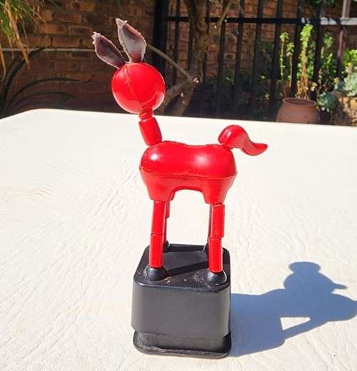 VINTAGE 1960S DONKEY PUSH PUPPET COLAPSABLE TOY