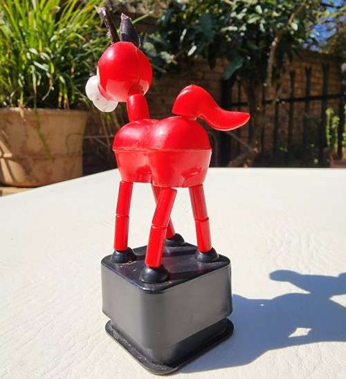 VINTAGE 1960S DONKEY PUSH PUPPET COLAPSABLE TOY
