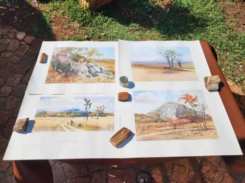 LIMITED EDITION NO 30 OF 500  ALICE BALFOUR RHODESIAN 1894 LANDSCAPE WATERCOLOURS