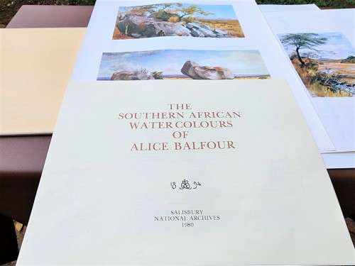 LIMITED EDITION NO 30 OF 500  ALICE BALFOUR RHODESIAN 1894 LANDSCAPE WATERCOLOURS