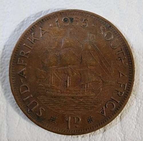 A 1953-1960 CRONOLOGICAL SET OF 8 SOUTH AFRICAN ONE PENNY COINS FIRST PORTRAIT OF QUEEN ELIZABETH II