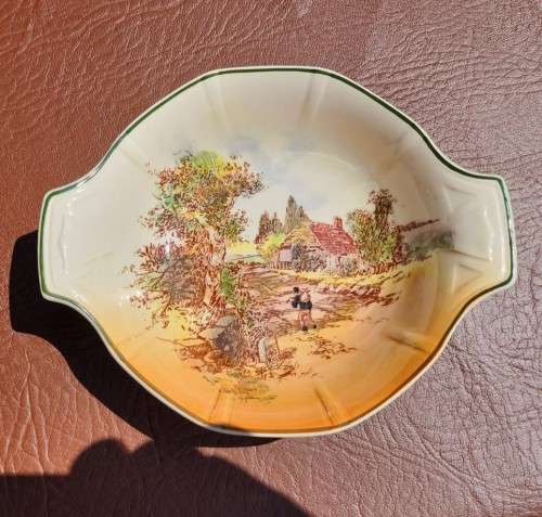 ROYAL DOULTON ONLY 40 MILES RUSTIC ENGLAND SERIES DISH FROM 1952 D6297