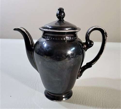 RUDOLF WACHTER (RW) BAVARIA GERMANY 1930S SILVER OVERLAID PORCELAIN TEA SET  17 PIECES - RARE